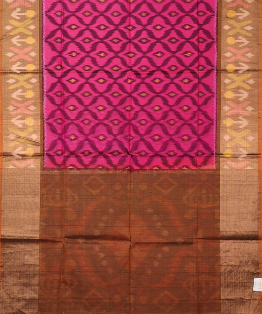 Fandango violet and pink color handloom pochampally sico saree