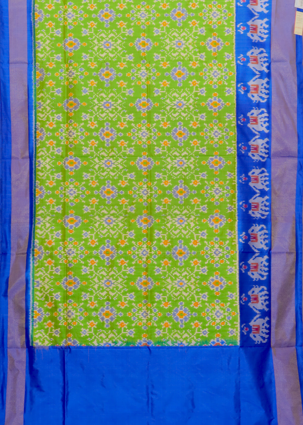 Green color handloom rajkot silk saree