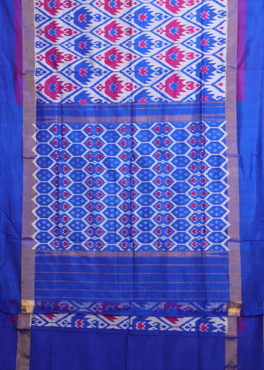 Multi color handloom rajkot silk saree