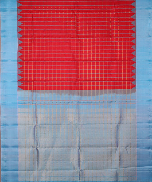 Red color handloom Gadwal Silk saree