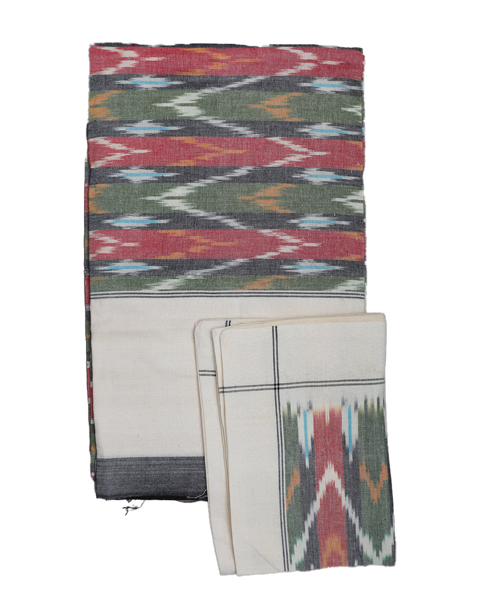 Multi-color handwoven pochampally double cot bedsheet