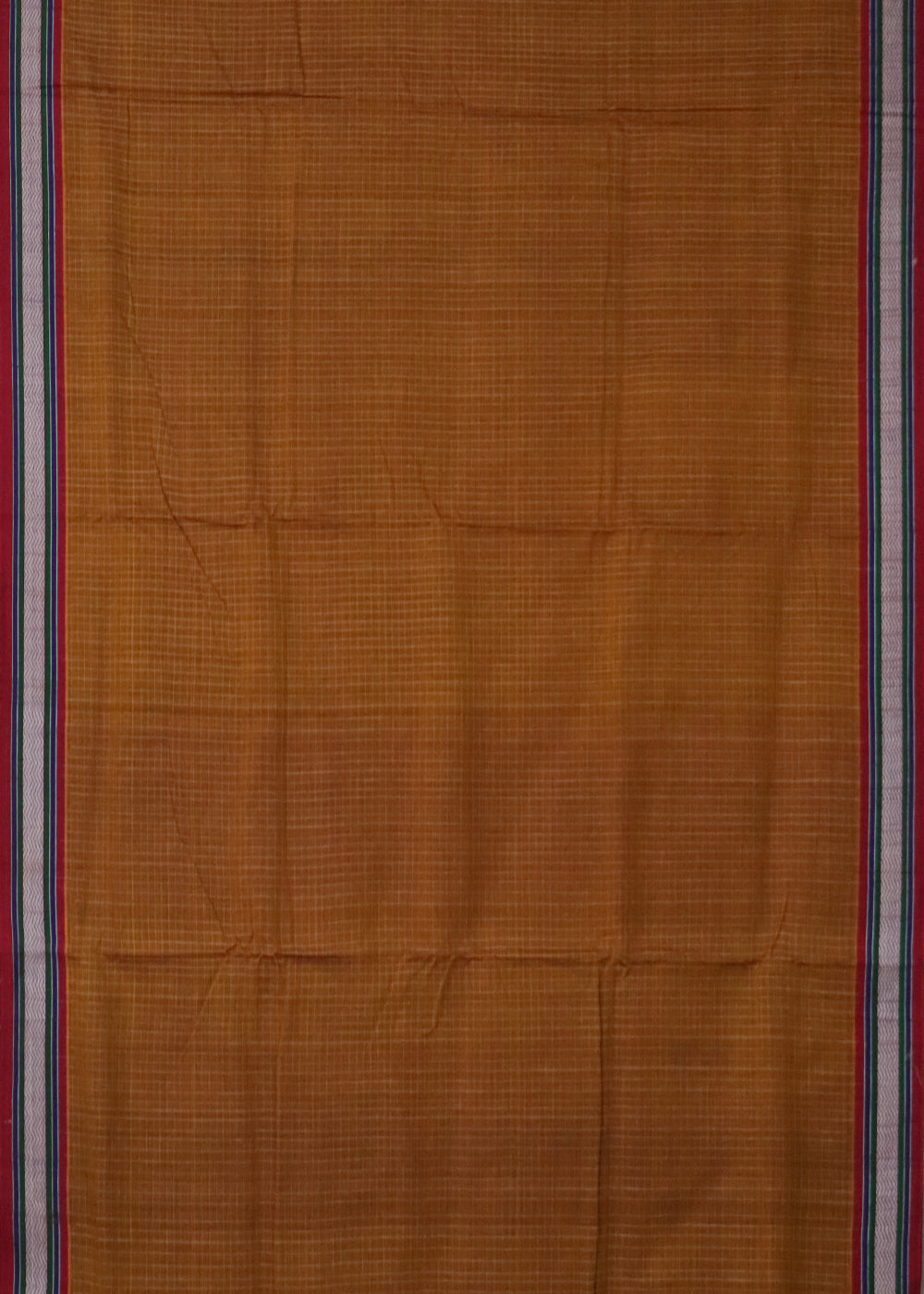 Russset brown color narayanpet 9 yards cotton saree