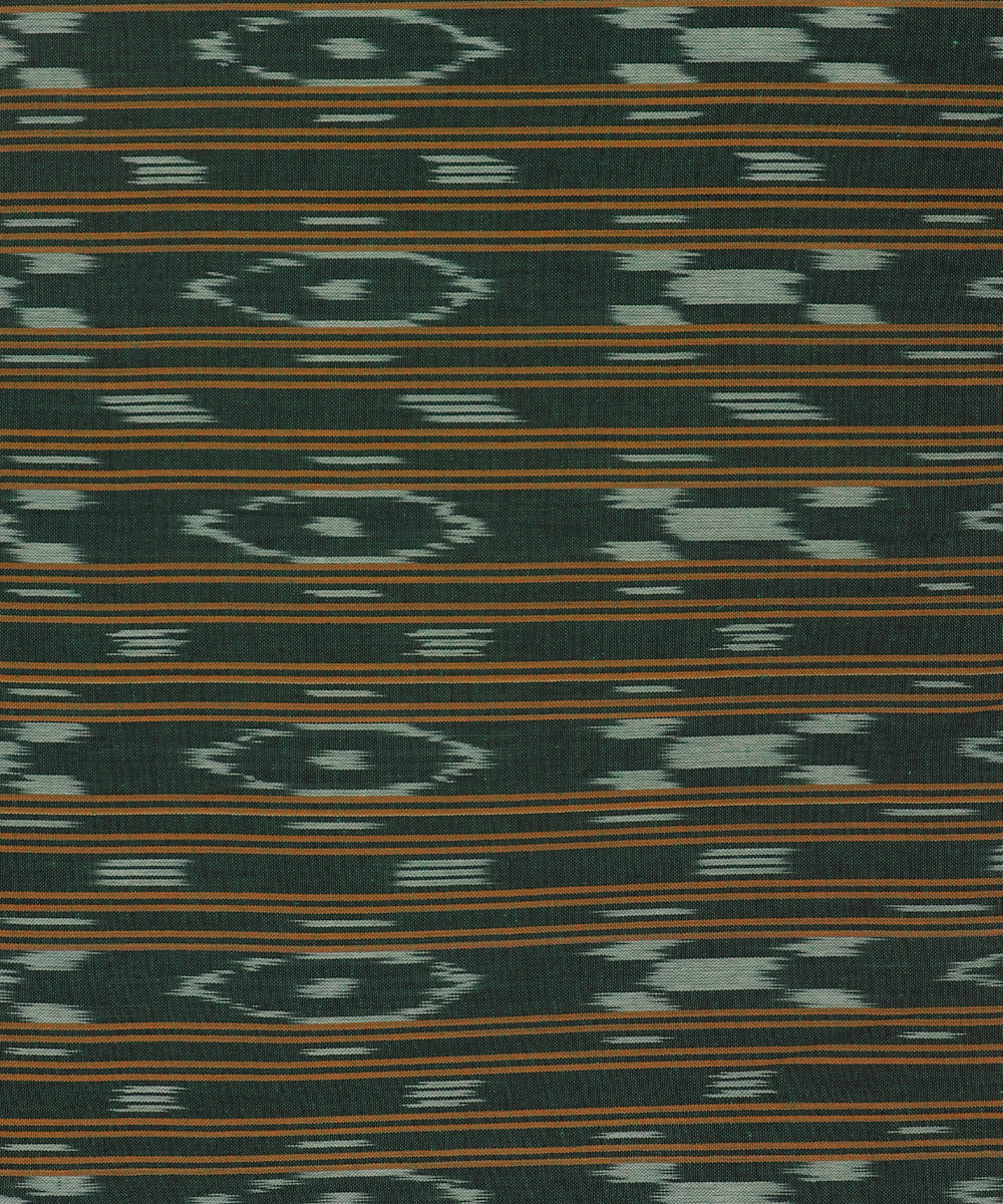 Forest green color handloom pochampally cotton material