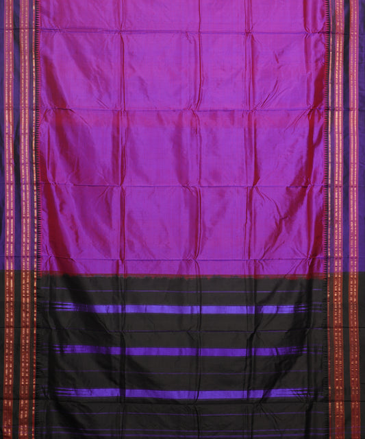 Fuchsia pink color handloom Narayanpet silk saree