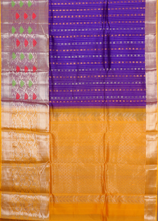 Blue color handloom chirala sico saree