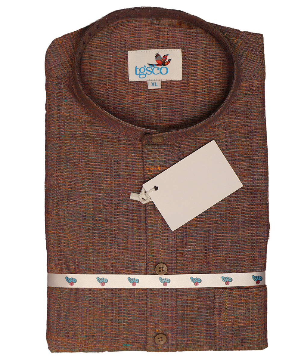 Handloom Men’s Khadi Short Kurta – Half Sleeves