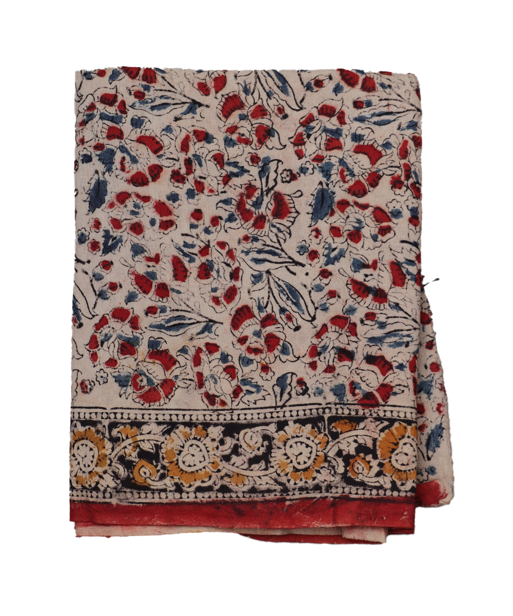 Beige handloom Kalamkari lungies