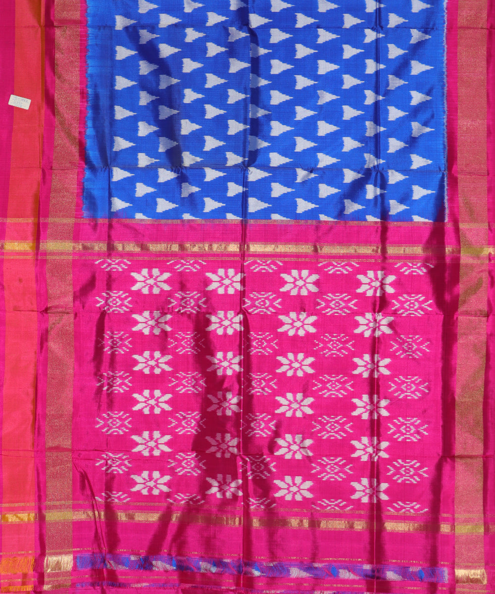 Navy blue color handloom  silk saree