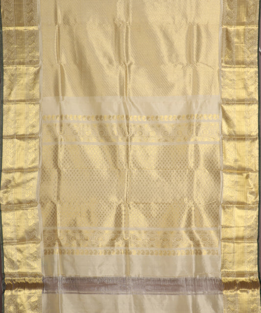 Peach color handllom ramappa silk saree