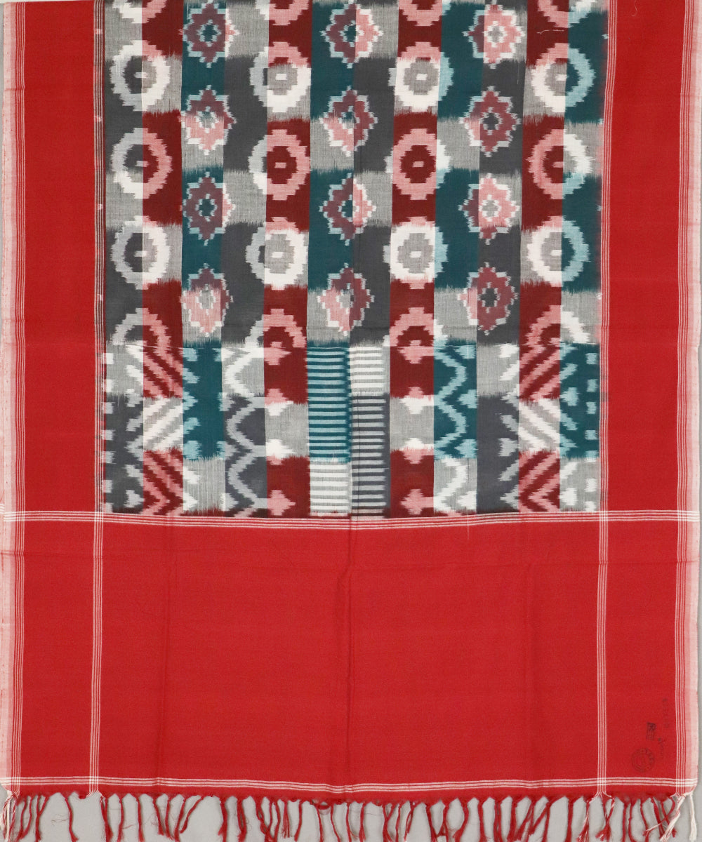 Multi-color handloom pochampally dupatta