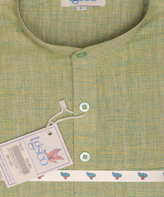 Handloom Men’s Khadi Short Kurta – Half Sleeves