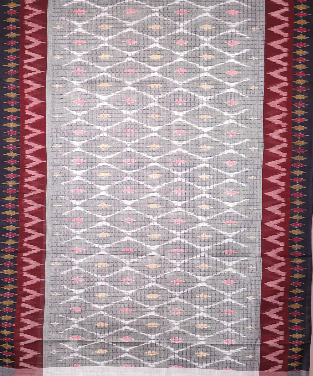 Pigeon blue color pochampally mercerised muthyampet cotton saree