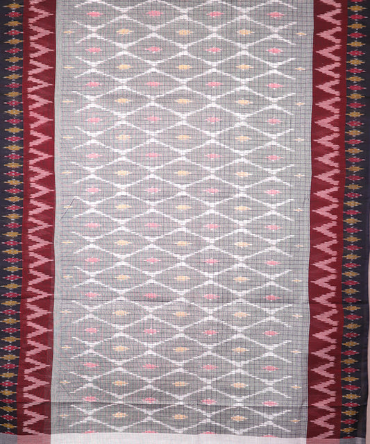 Pigeon blue color pochampally mercerised muthyampet cotton saree