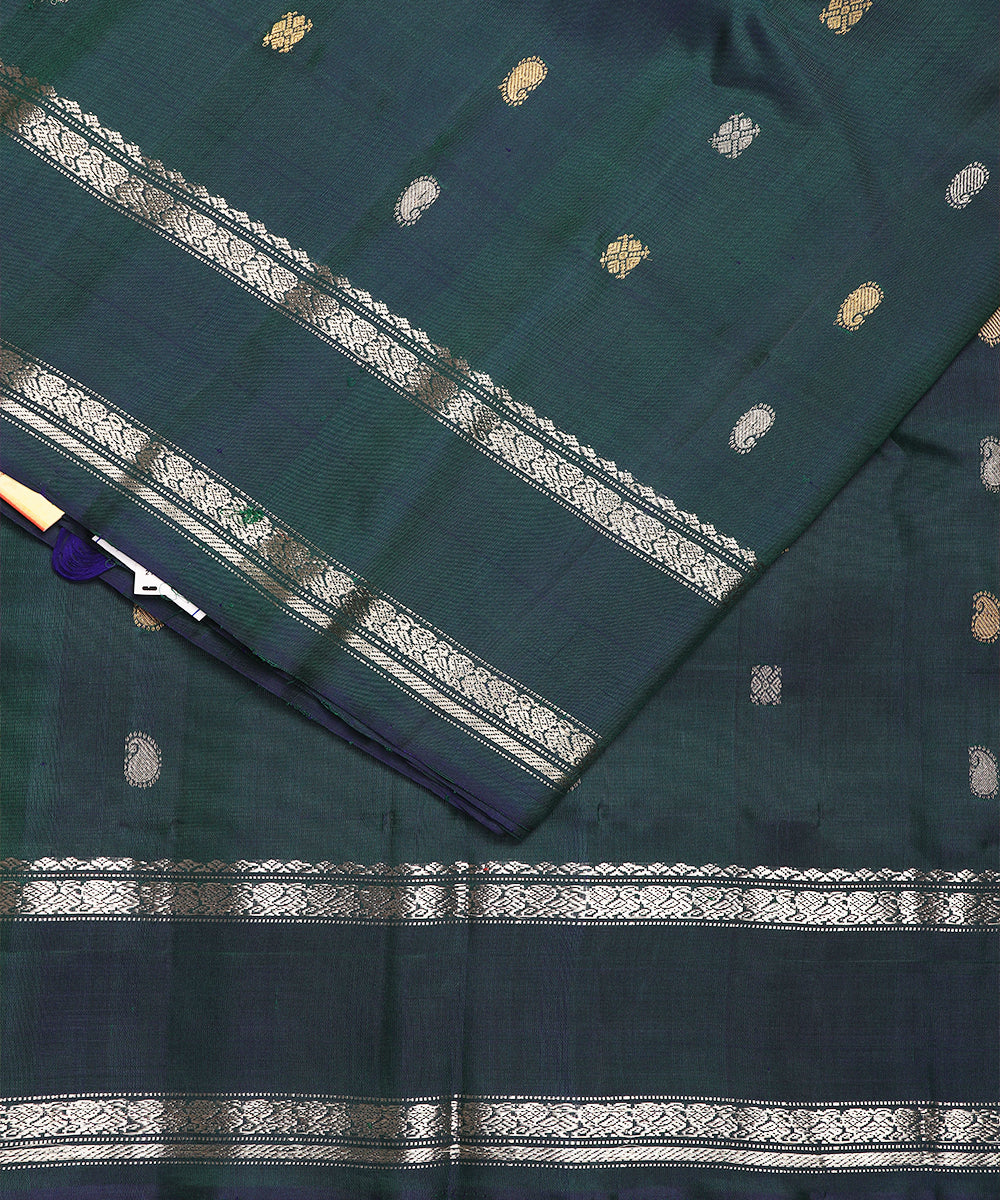 Multi-shade color handloom Gadwal Silk saree