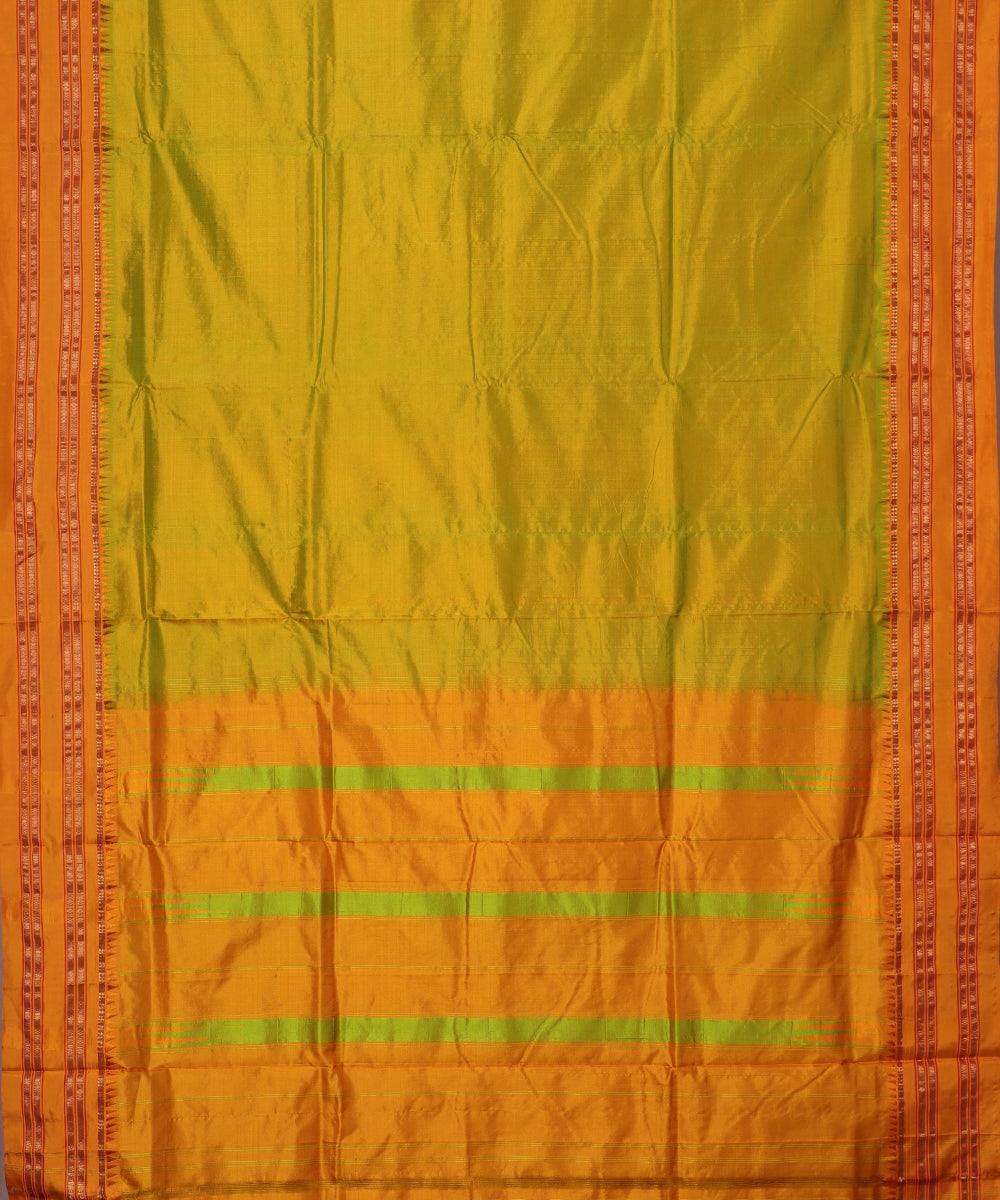 Multi-shade color handloom narayanpet silk saree