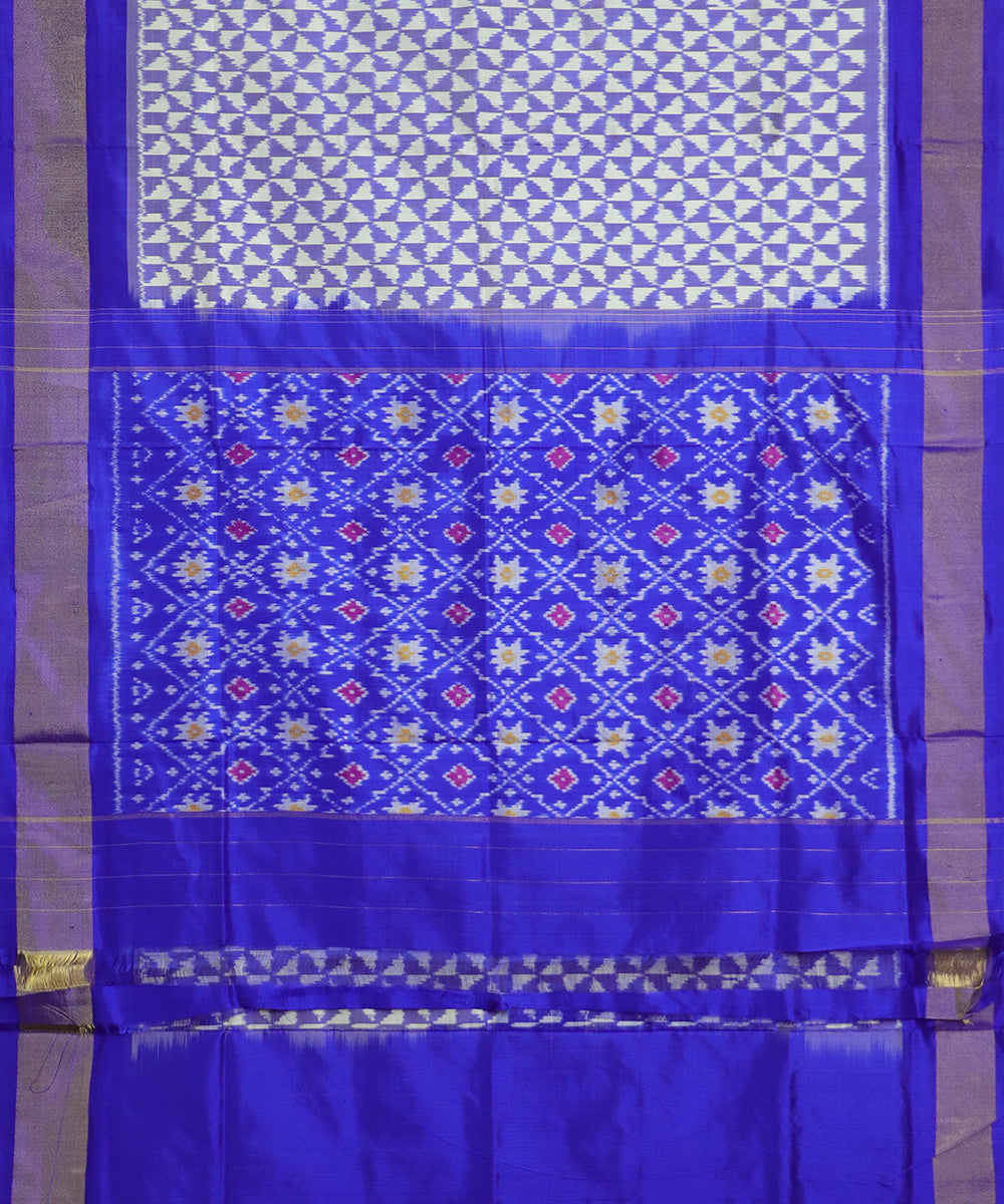 Multi-color handloom rajkot silk saree