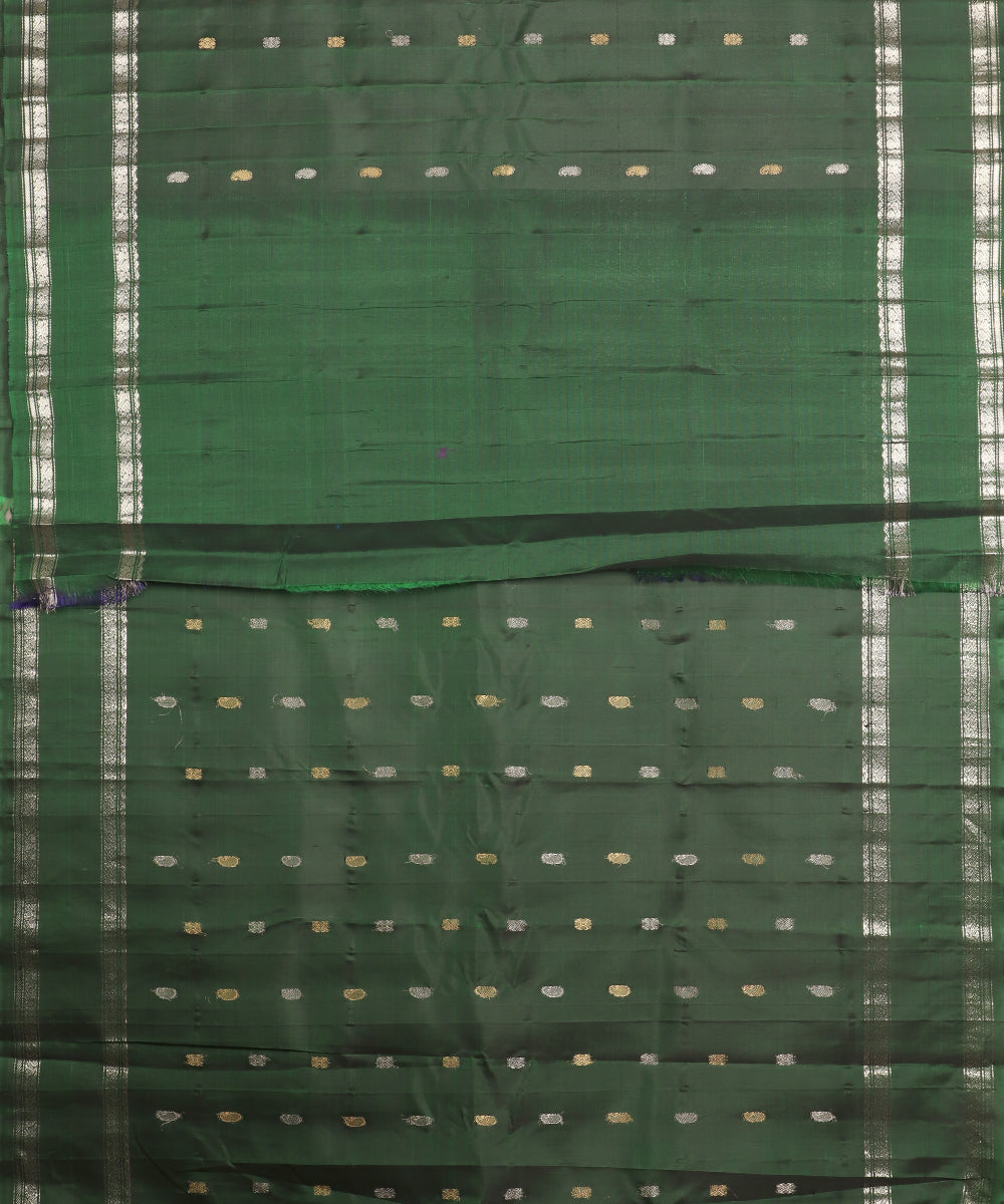 Sacramento green color handloom Gadwal Silk saree