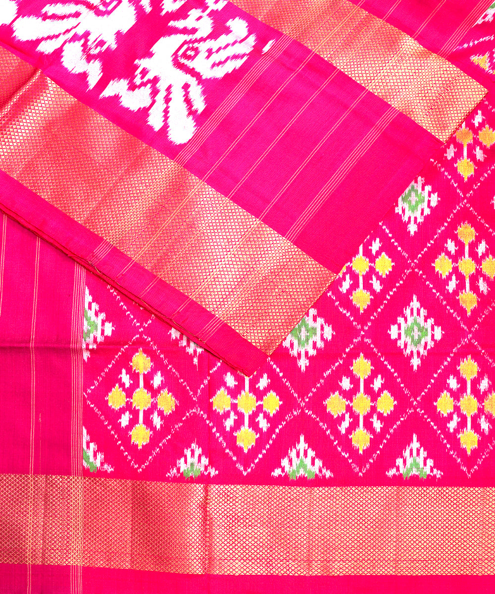 Sacramento green color handloom rajkot silk saree