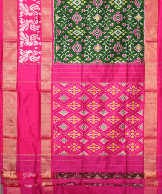 Sacramento green color handloom rajkot silk saree