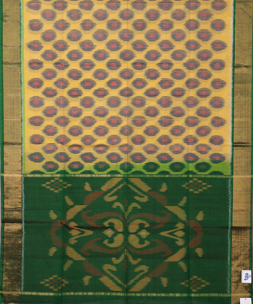 Royal yellow color handloom pochampally sico saree