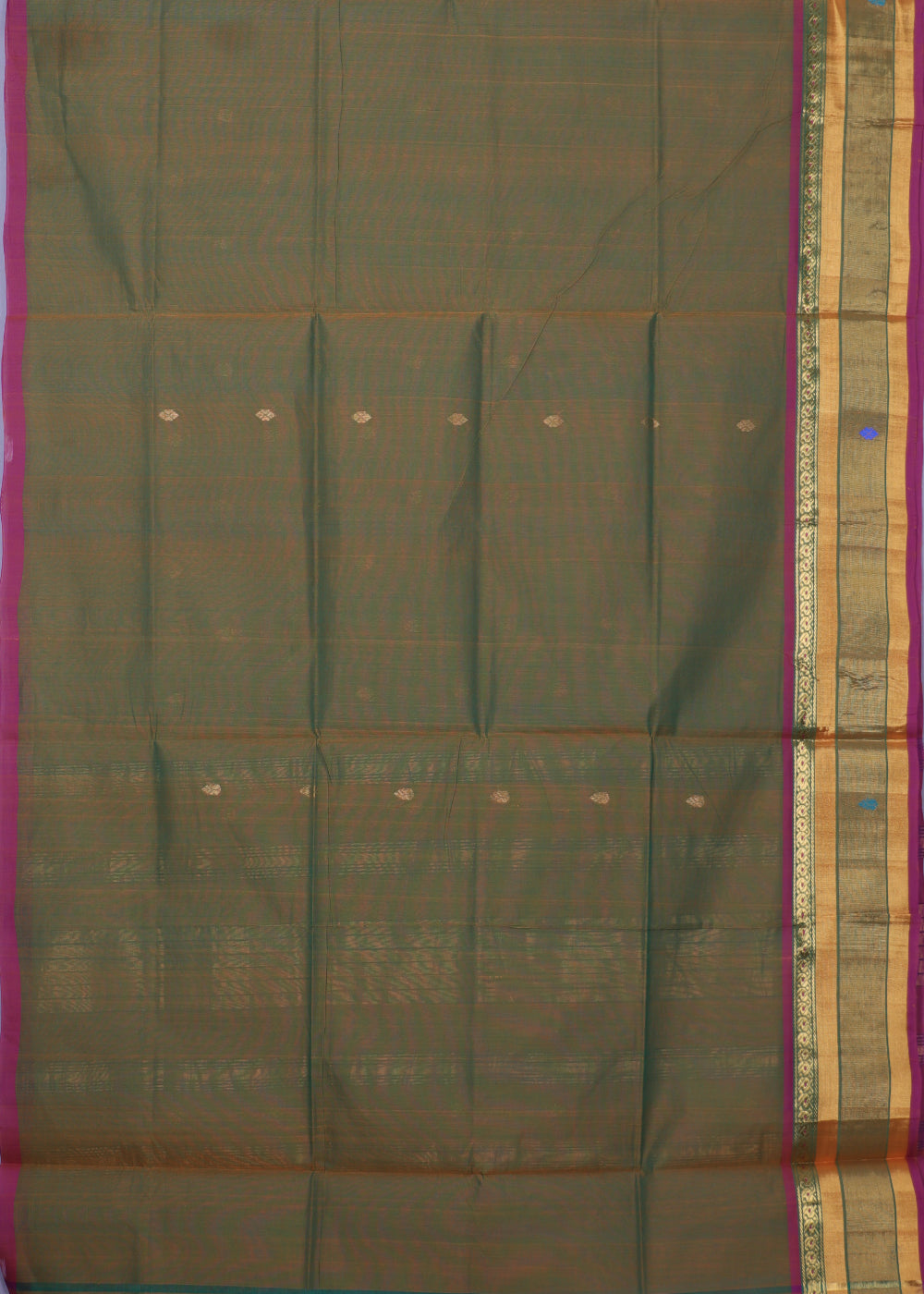 Multi-shade handloom venkatagiri cotton saree