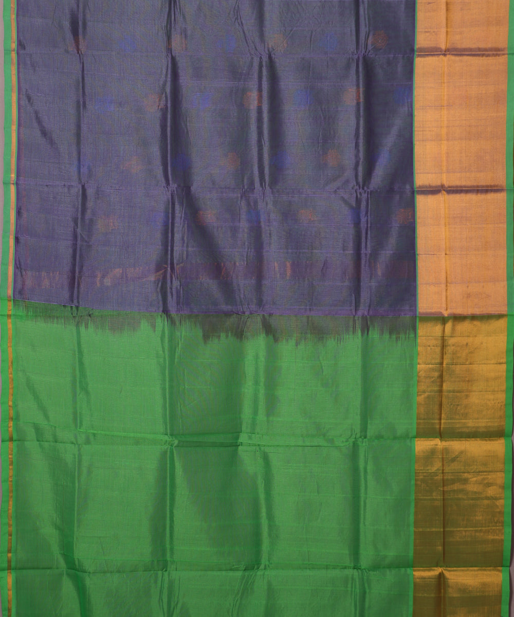 Royal violet color handloom venkatagiri sico saree