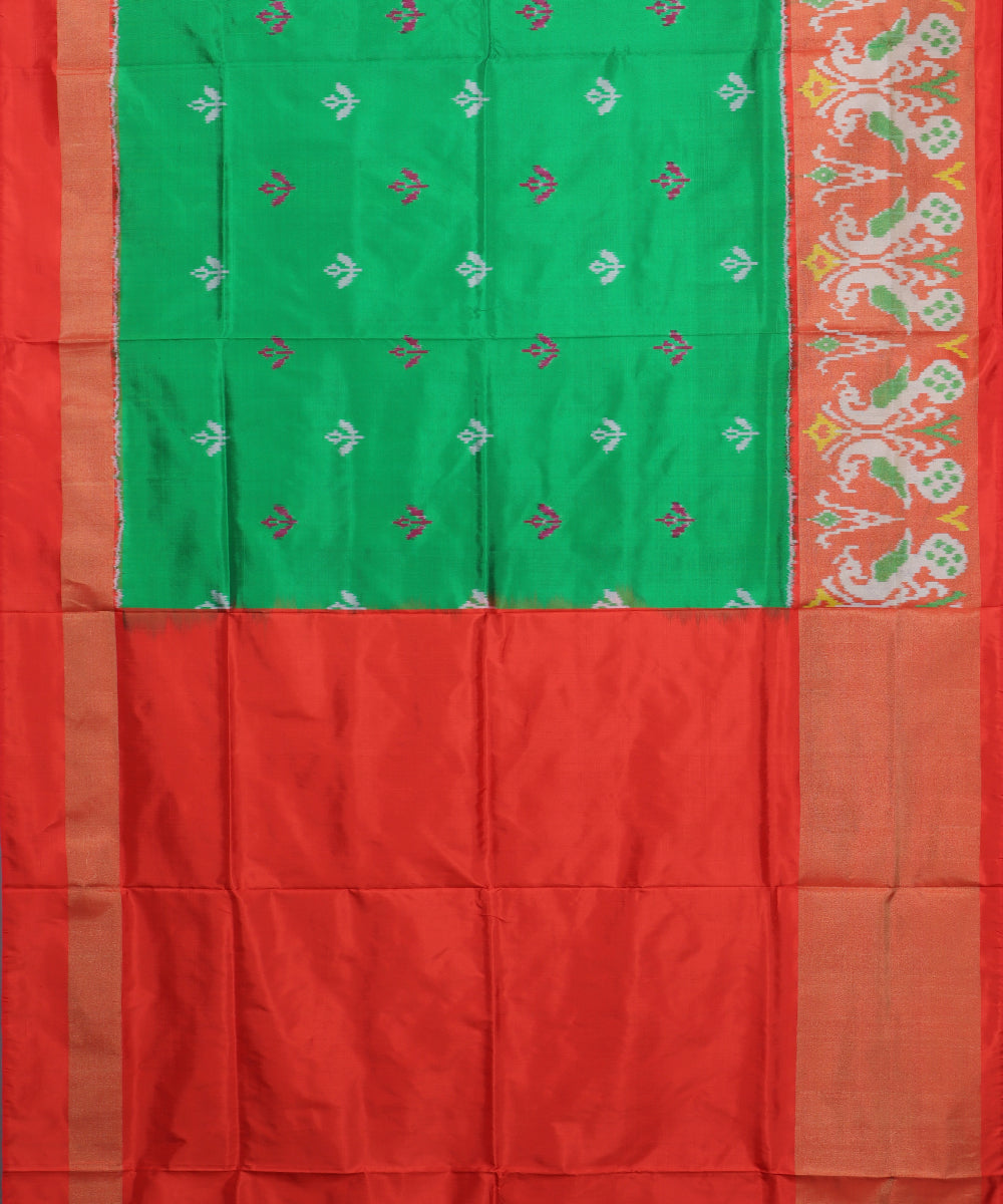 Forest green color handloom rajkot silk saree