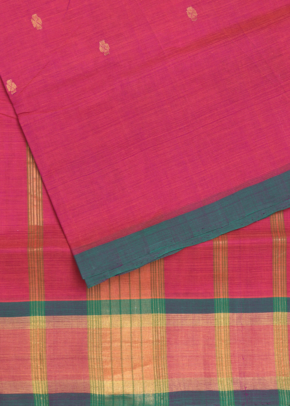 Multi-shade handloom venkatagiri cotton saree