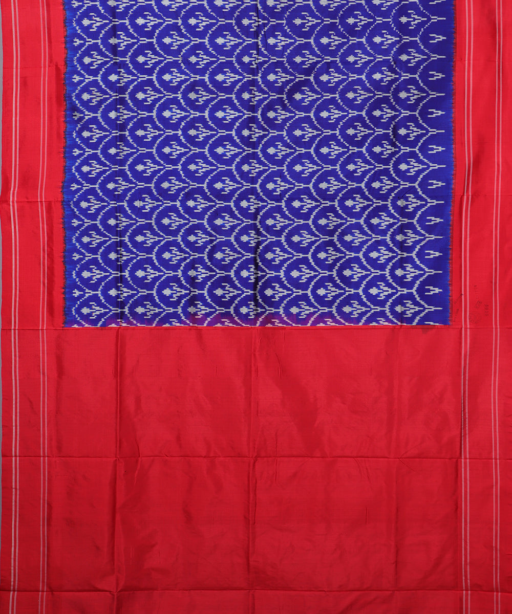 Navy blue color handloom rajkot silk saree