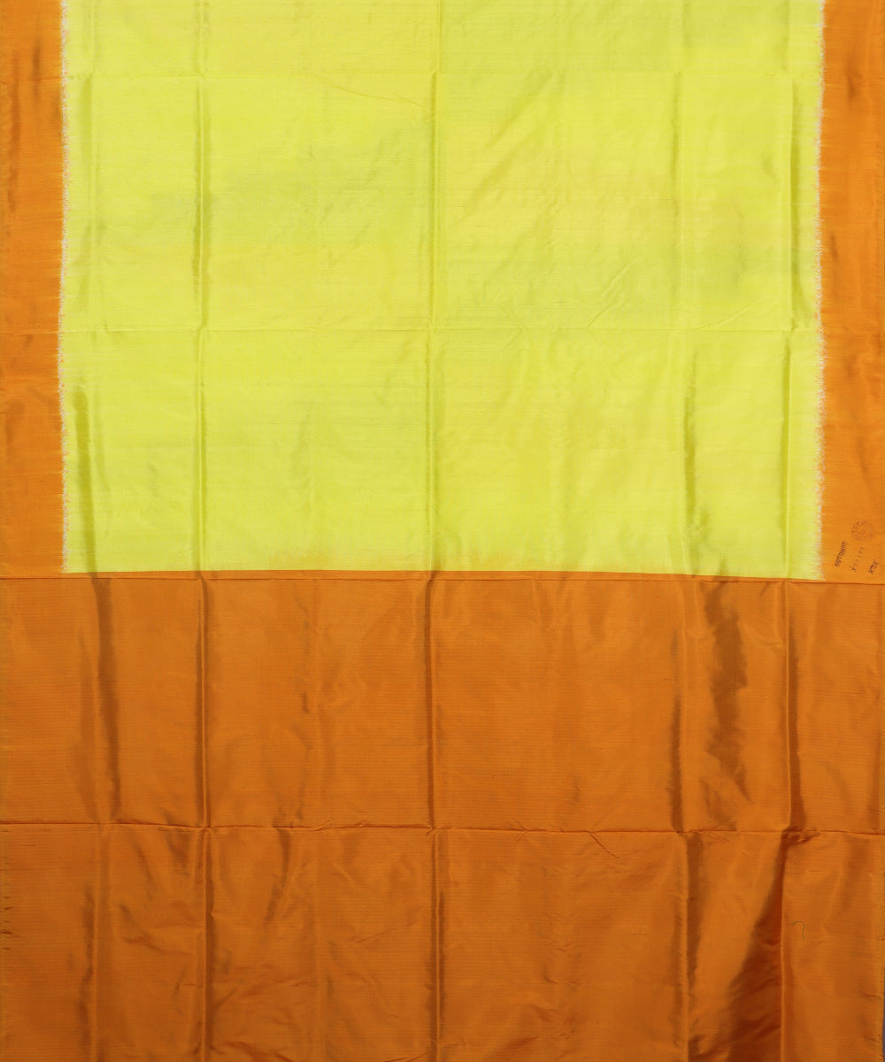 Yellow color handloom rajkot silk saree