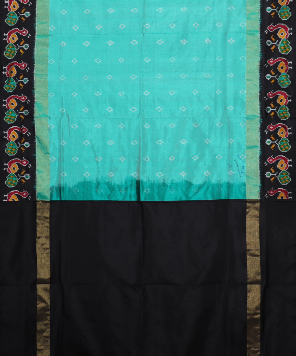 Jungle green color handloom rajkot silk saree