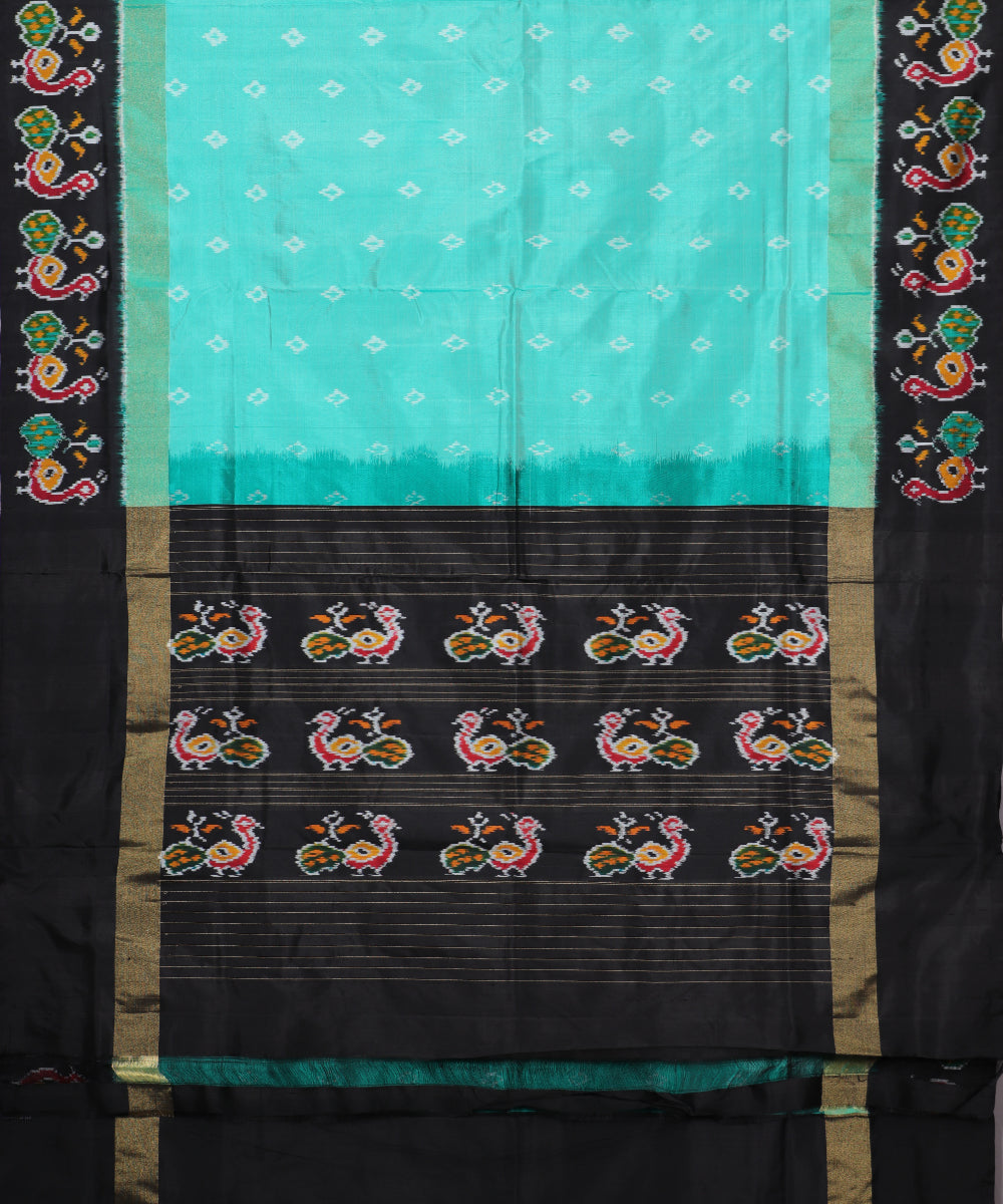 Jungle green color handloom rajkot silk saree