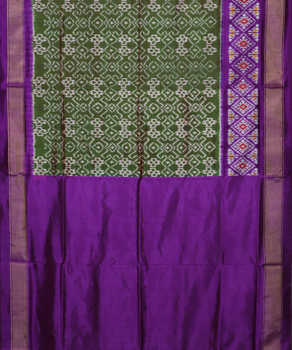 Arny green shade handloom rajkot silk saree