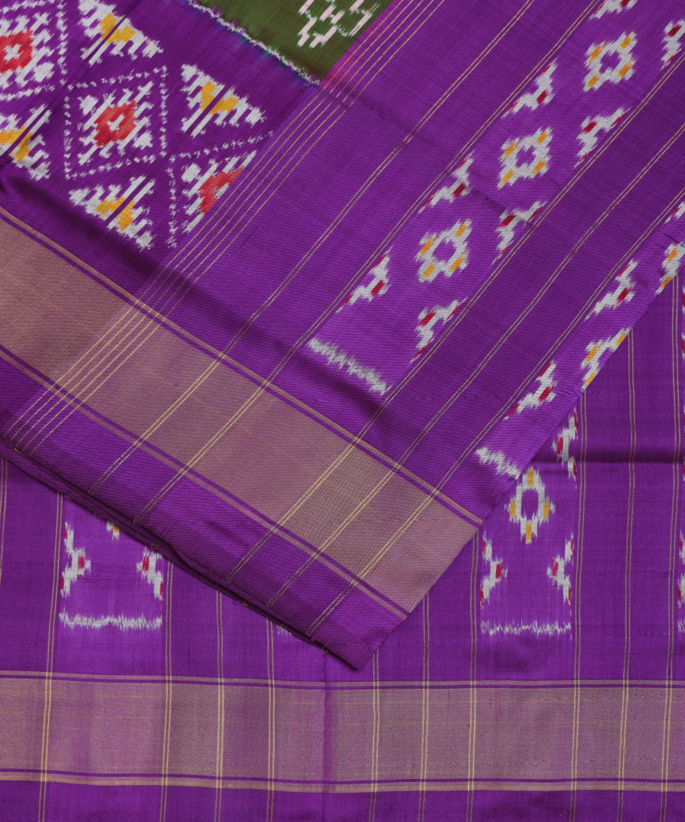 Arny green shade handloom rajkot silk saree