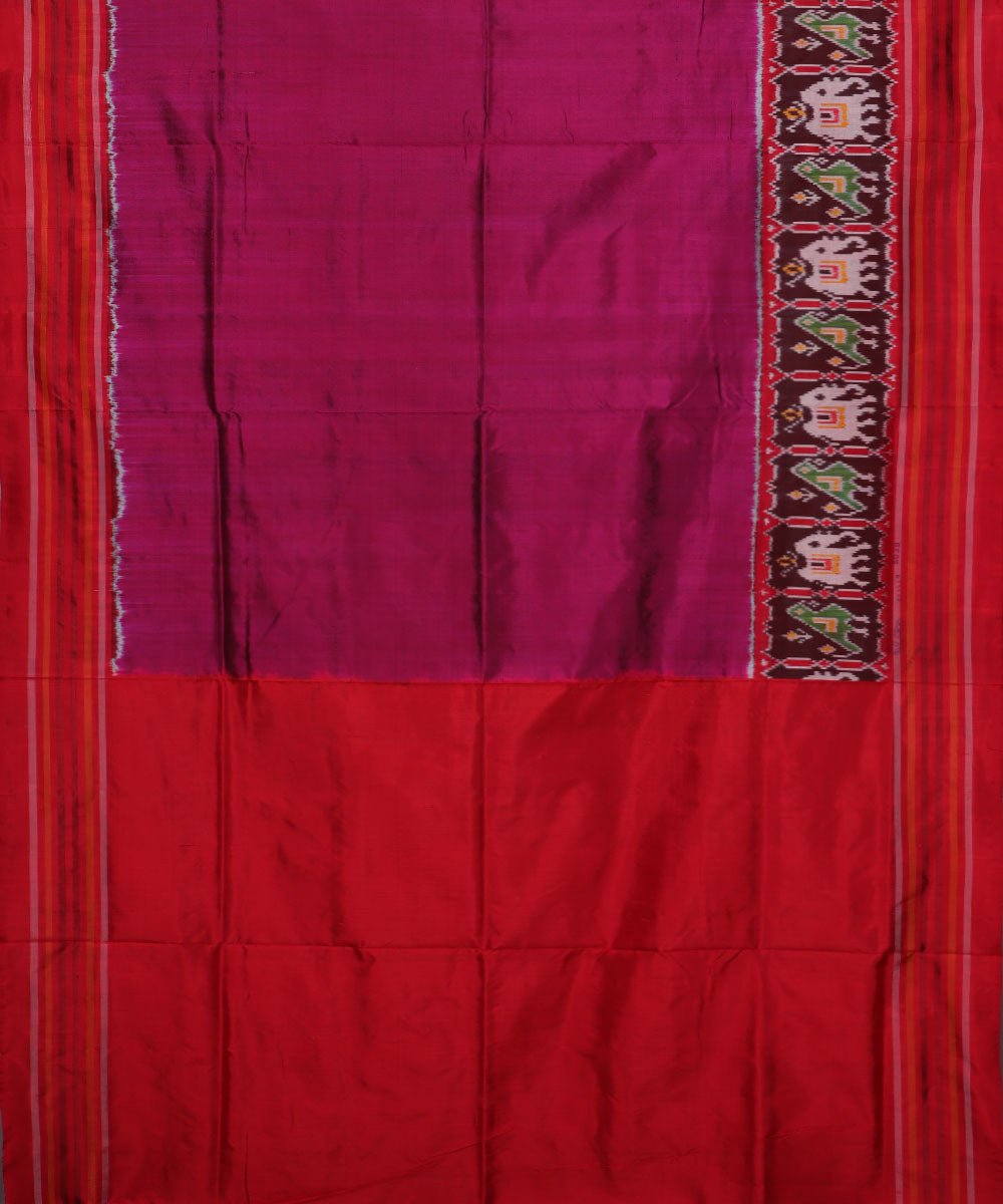 Fandango violet color handloom rajkot silk saree