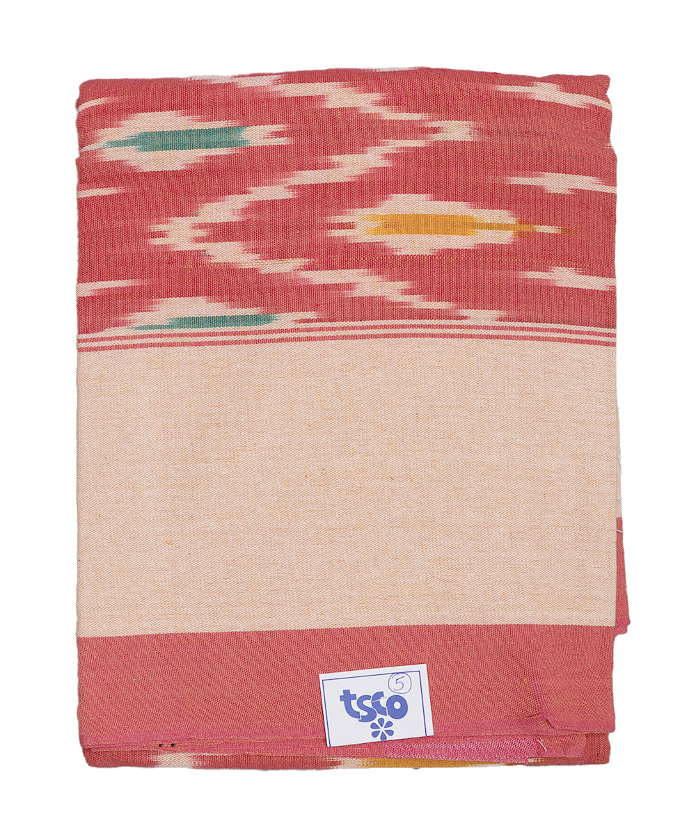 Imperial red color handwoven pochampally single cot bedsheet