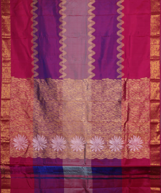 Multi-color handloom trilinga silk saree