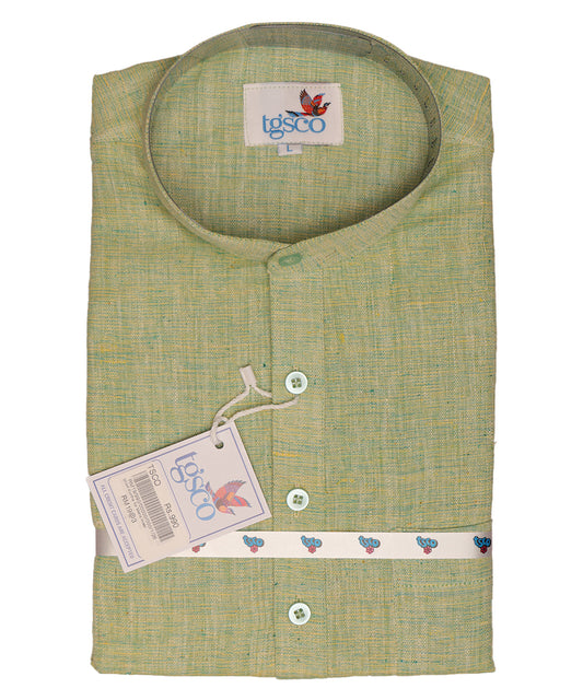Handloom Men’s Khadi Short Kurta – Half Sleeves
