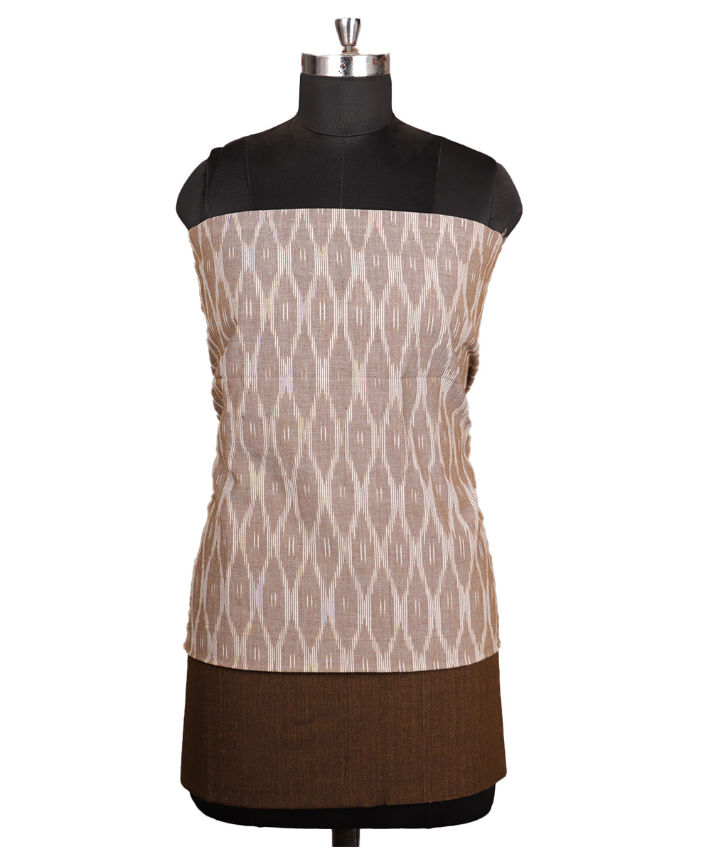 Light brown color handloom pochampally punjabi suit