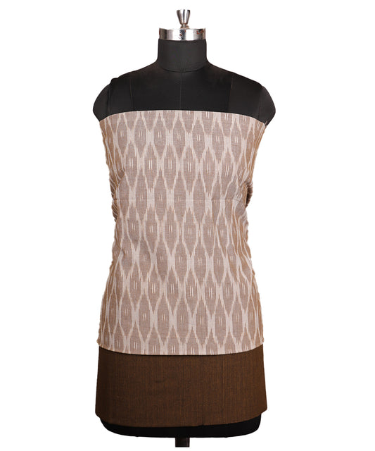 Light brown color handloom pochampally punjabi suit