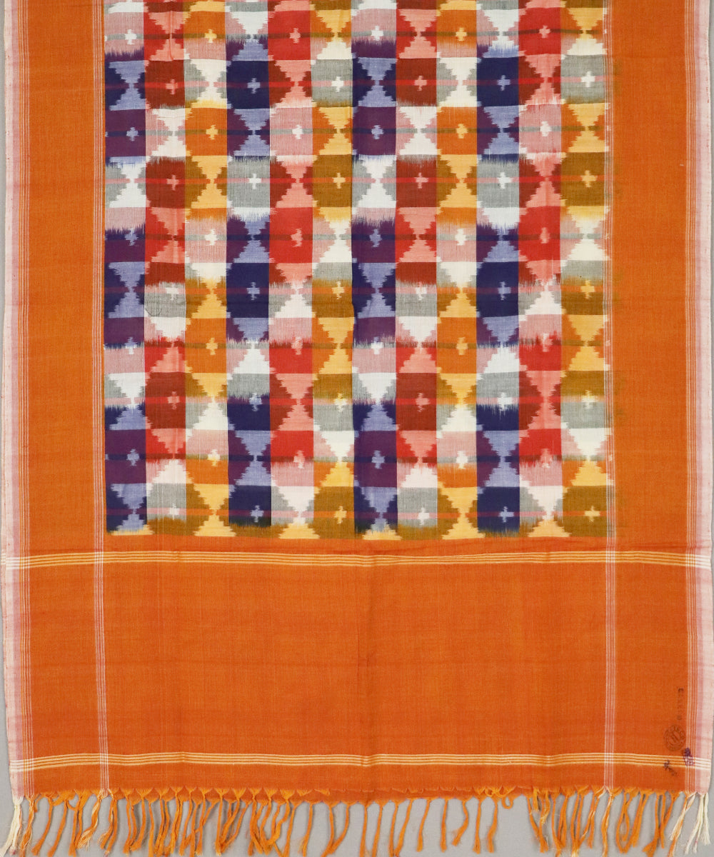 Multi-color handloom pochampally dupatta