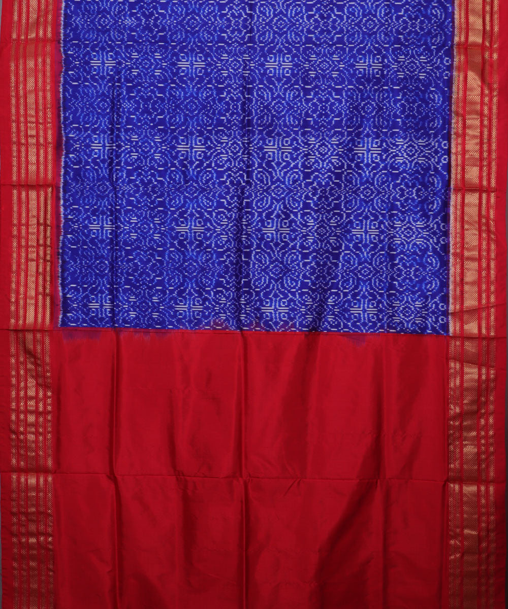 Navy blue color handloom rajkot silk saree