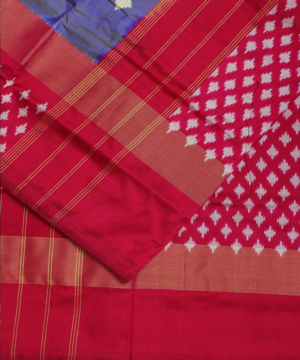 Multi-shade color handloom rajkot silk saree