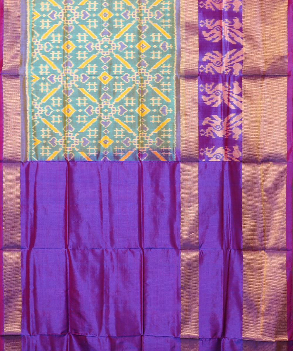 Multi-shade handloom rajkot silk saree