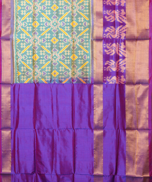 Multi-shade handloom rajkot silk saree