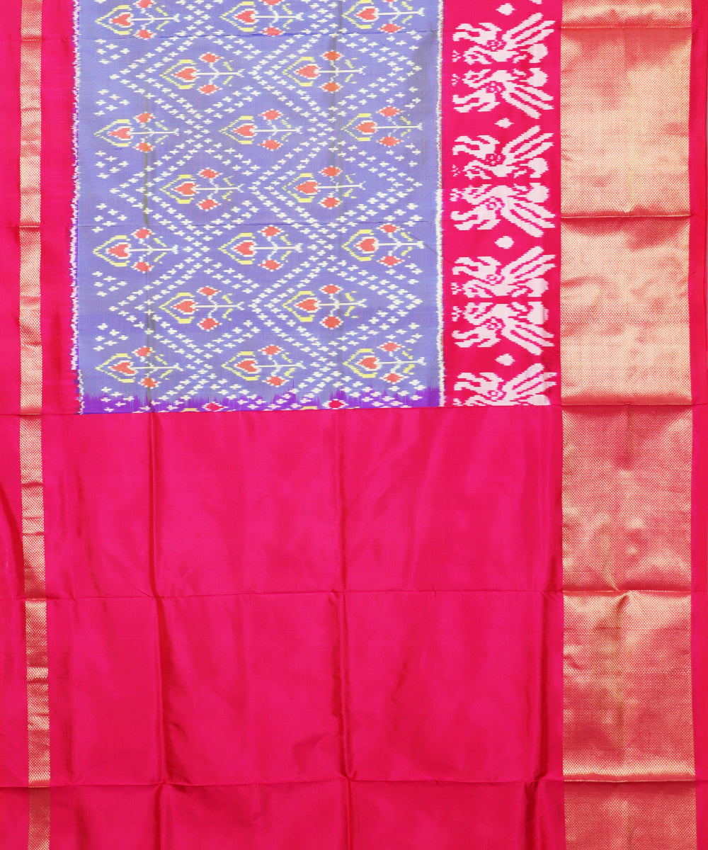 Multi-shade handloom rajkot silk saree