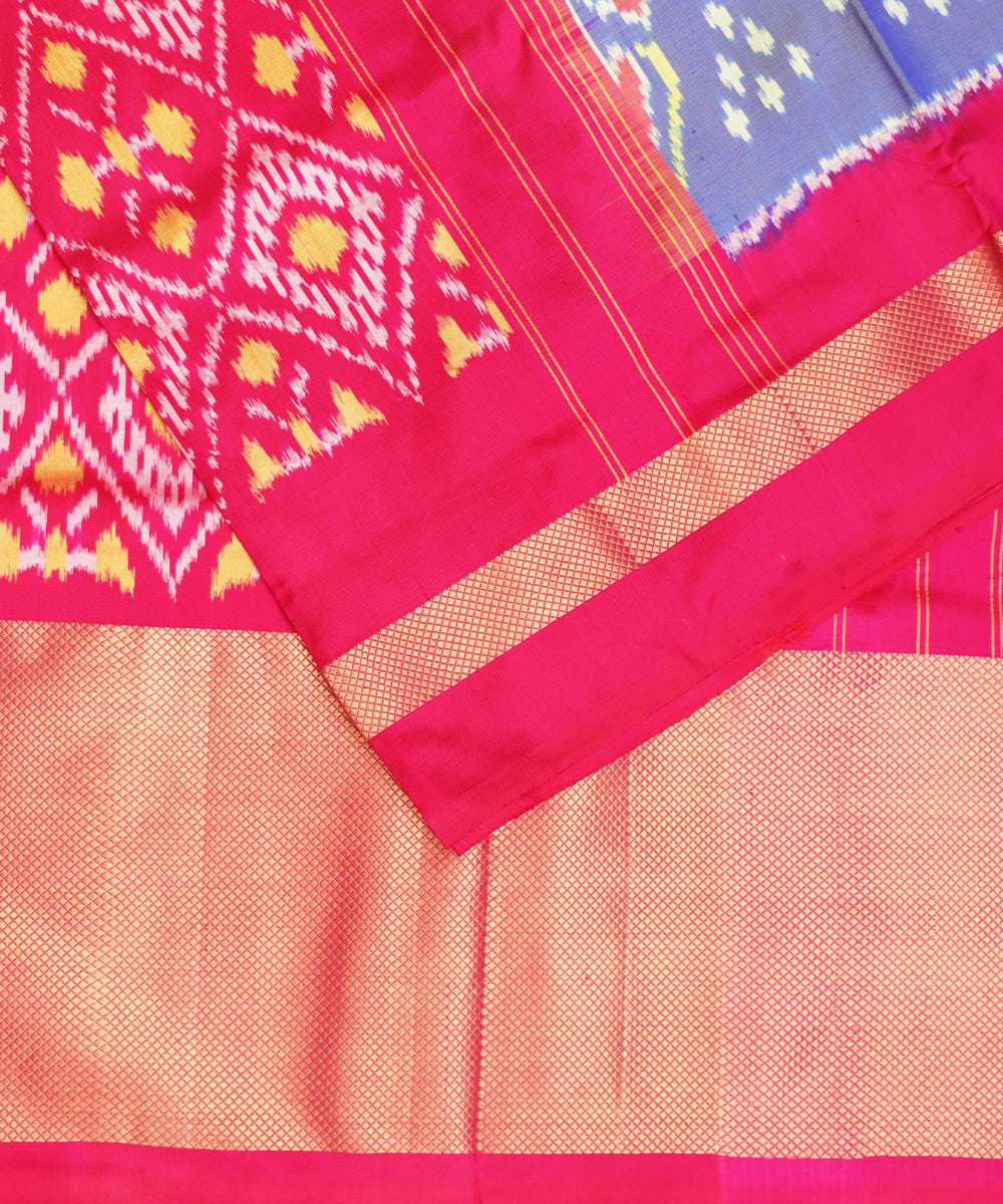 Multi-shade handloom rajkot silk saree