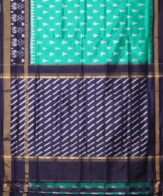 Jade green color handloom rajkot silk saree