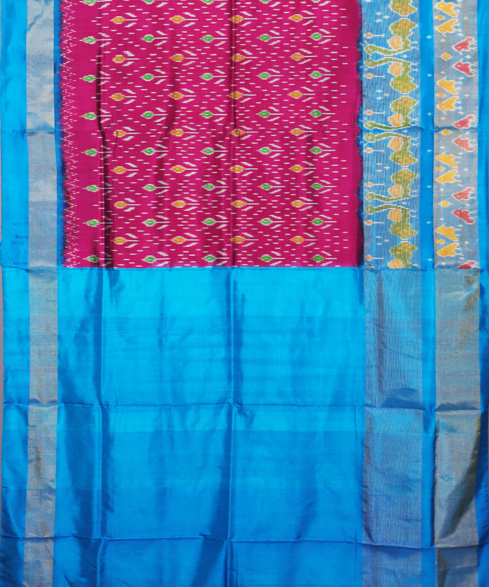 Lollipop violet color handloom rajkot silk saree