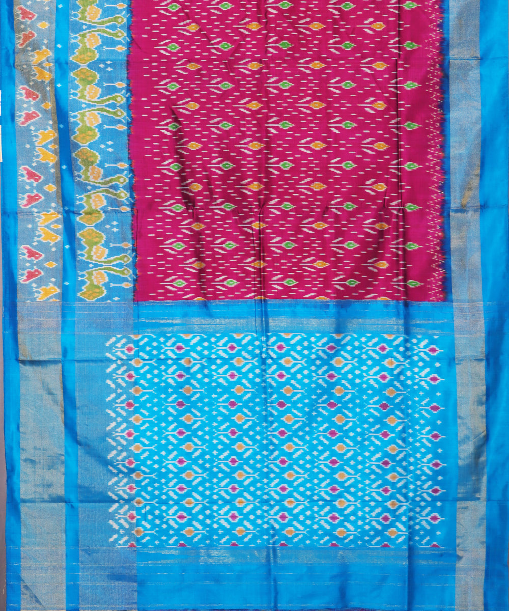 Lollipop violet color handloom rajkot silk saree